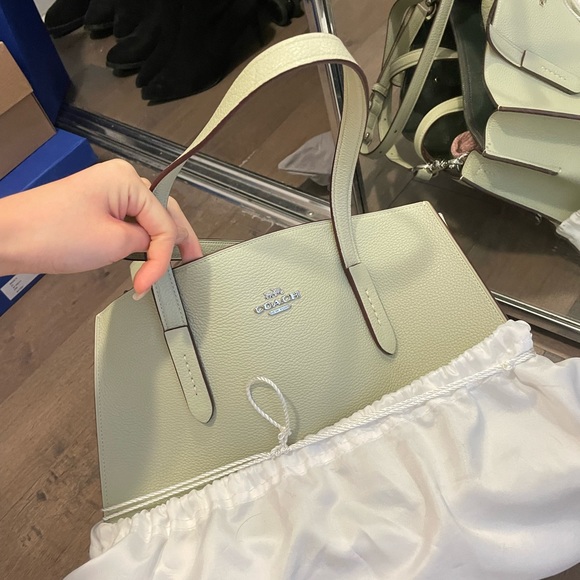 coach light green tote - Picture 3 of 3